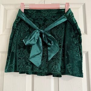 Sugar Thrillz Dolls Kill December Dilemma Mini Skirt - Emerald Green Large